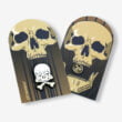 Ręcznie malowne pinsy czaszka z kośćmi od producenta metlowych pinów od Pinswear